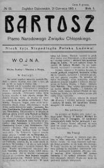 Bartosz. Pismo Narodowego Związku Chłopskiego 21 czerwiec 1915 nr 12