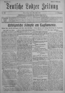 Deutsche Lodzer Zeitung 1 listopad 1917 nr 301