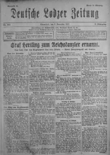 Deutsche Lodzer Zeitung 3 listopad 1917 nr 303