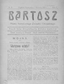 Bartosz. Pismo Narodowego Związku Chłopskiego 11 sierpień 1915 nr 15