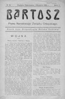 Bartosz. Pismo Narodowego Związku Chłopskiego 1 wrzesień 1915 nr 16