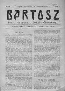 Bartosz. Pismo Narodowego Związku Chłopskiego 15 listopada 1915 nr 18