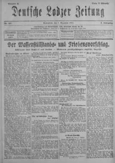 Deutsche Lodzer Zeitung 1 grudzień 1917 nr 331