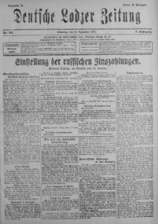 Deutsche Lodzer Zeitung 9 grudzień 1917 nr 339