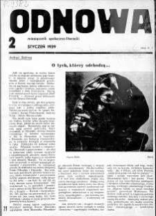 Odnowa: miesięcznik społeczno-literacki 1939 styczeń nr 2