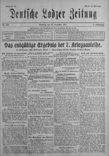 Deutsche Lodzer Zeitung 23 grudzień 1917 nr 353