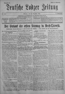 Deutsche Lodzer Zeitung 24 grudzień 1917 nr 354