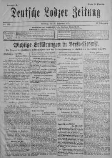Deutsche Lodzer Zeitung 30 grudzień 1917 nr 359