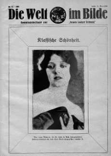 Die Welt im Bilde. Sonntagsbeilage zur "Neuen Lodzer Zeitung" 13 listopad 1927 nr 46