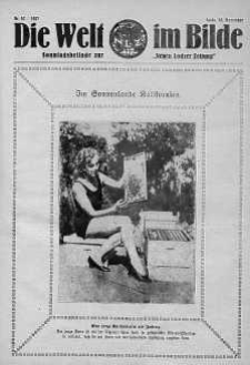 Die Welt im Bilde. Sonntagsbeilage zur "Neuen Lodzer Zeitung" 20 listopad 1927 nr 47