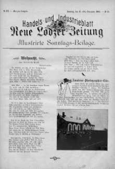 Illustrierte Sonntags Beilage: Handels und Industrieblatt. Neue Lodzer Zeitung 15 -28 grudzień 1902 nr 14