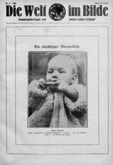 Die Welt im Bilde. Sonntagsbeilage zur "Neuen Lodzer Zeitung" 15 styczeń 1928 nr 3