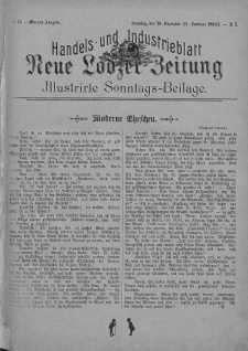 Illustrierte Sonntags Beilage: Handels und Industrieblatt. Neue Lodzer Zeitung 29 grudzień - 11 styczeń 1902/1903 nr 2