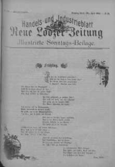 Illustrierte Sonntags Beilage: Handels und Industrieblatt. Neue Lodzer Zeitung 6 -19 kwiecień 1903 nr 16
