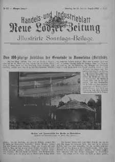 Illustrierte Sonntags Beilage: Handels und Industrieblatt. Neue Lodzer Zeitung 20 lipiec - 2 sierpień 1903 nr 31