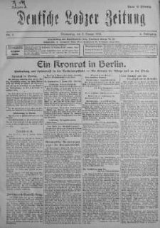 Deutsche Lodzer Zeitung 3 styczeń 1918 nr 3