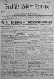 Deutsche Lodzer Zeitung 4 styczeń 1918 nr 4
