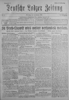 Deutsche Lodzer Zeitung 6 styczeń 1918 nr 6