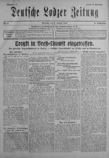 Deutsche Lodzer Zeitung 8 styczeń 1918 nr 8