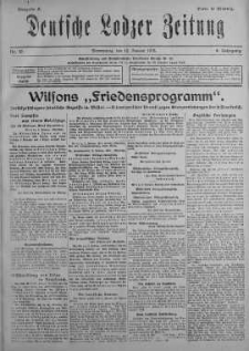 Deutsche Lodzer Zeitung 10 styczeń 1918 nr 10