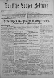 Deutsche Lodzer Zeitung 11 styczeń 1918 nr 11