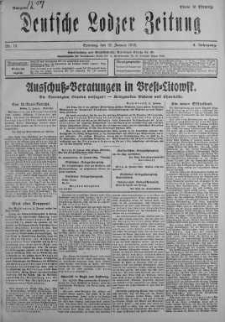 Deutsche Lodzer Zeitung 13 styczeń 1918 nr 13