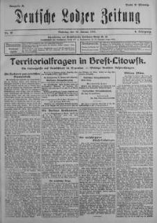 Deutsche Lodzer Zeitung 15 styczeń 1918 nr 15