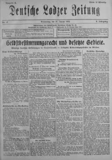 Deutsche Lodzer Zeitung 17 styczeń 1918 nr 17
