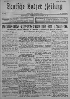 Deutsche Lodzer Zeitung 18 styczeń 1918 nr 18