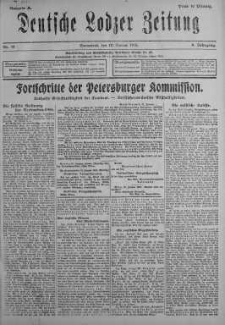 Deutsche Lodzer Zeitung 19 styczeń 1918 nr 19