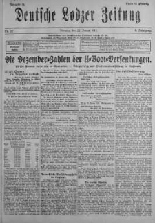 Deutsche Lodzer Zeitung 22 styczeń 1918 nr 22