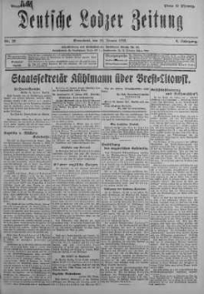 Deutsche Lodzer Zeitung 26 styczeń 1918 nr 26
