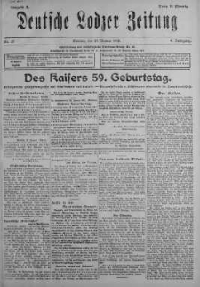Deutsche Lodzer Zeitung 27 styczeń 1918 nr 27