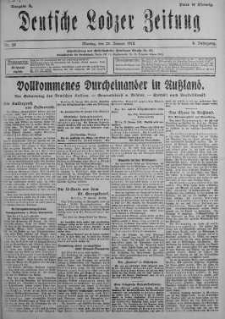 Deutsche Lodzer Zeitung 28 styczeń 1918 nr 28