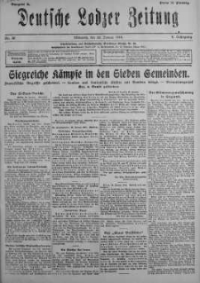Deutsche Lodzer Zeitung 30 styczeń 1918 nr 30