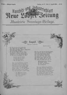 Illustrierte Sonntags Beilage: Handels und Industrieblatt. Neue Lodzer Zeitung 27 lipiec - 9 sierpień 1903 nr 32
