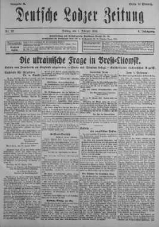 Deutsche Lodzer Zeitung 1 luty 1918 nr 32