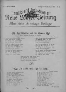 Illustrierte Sonntags Beilage: Handels und Industrieblatt. Neue Lodzer Zeitung 10 - 23 sierpień 1903 nr 34