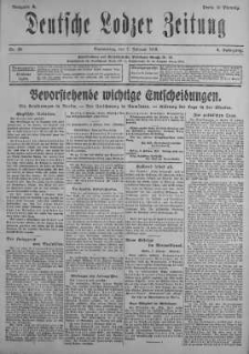 Deutsche Lodzer Zeitung 7 luty 1918 nr 38