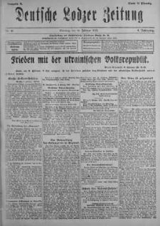 Deutsche Lodzer Zeitung 10 luty 1918 nr 41