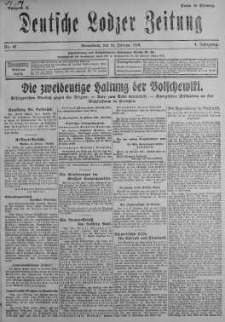 Deutsche Lodzer Zeitung 16 luty 1918 nr 47