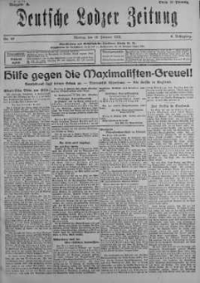 Deutsche Lodzer Zeitung 18 luty 1918 nr 49