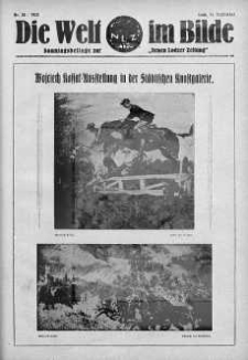Die Welt im Bilde. Sonntagsbeilage zur "Neuen Lodzer Zeitung" 16 wrzesień 1928 nr 38