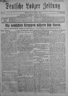 Deutsche Lodzer Zeitung 25 luty 1918 nr 56