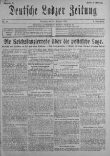 Deutsche Lodzer Zeitung 26 luty 1918 nr 57