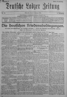 Deutsche Lodzer Zeitung 27 luty 1918 nr 58