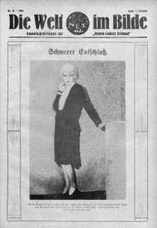 Die Welt im Bilde. Sonntagsbeilage zur "Neuen Lodzer Zeitung" 7 październik 1928 nr 41