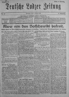 Deutsche Lodzer Zeitung 3 marzec 1918 nr 62