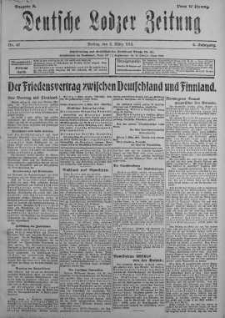 Deutsche Lodzer Zeitung 8 marzec 1918 nr 67