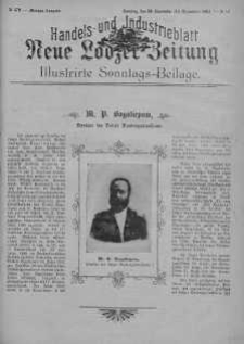 Illustrierte Sonntags Beilage: Handels und Industrieblatt. Neue Lodzer Zeitung 30 listopad - 13 grudzień 1903 nr 50